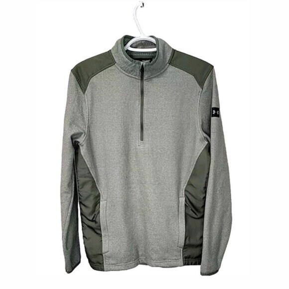 Under Armour Men's S Sweater Loose Fit COLDGEAR 1/4 Zip  Pull-Over Fleece - Picture 1 of 6